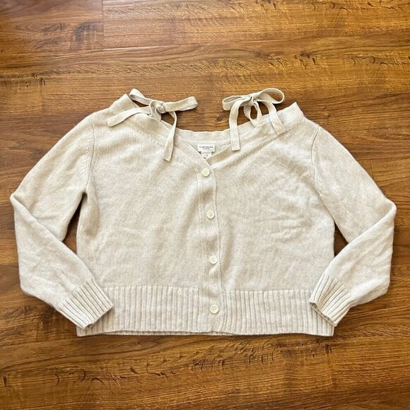 Club Monaco cashmere Calix bow shoulder sweater - Picture 3 of 7